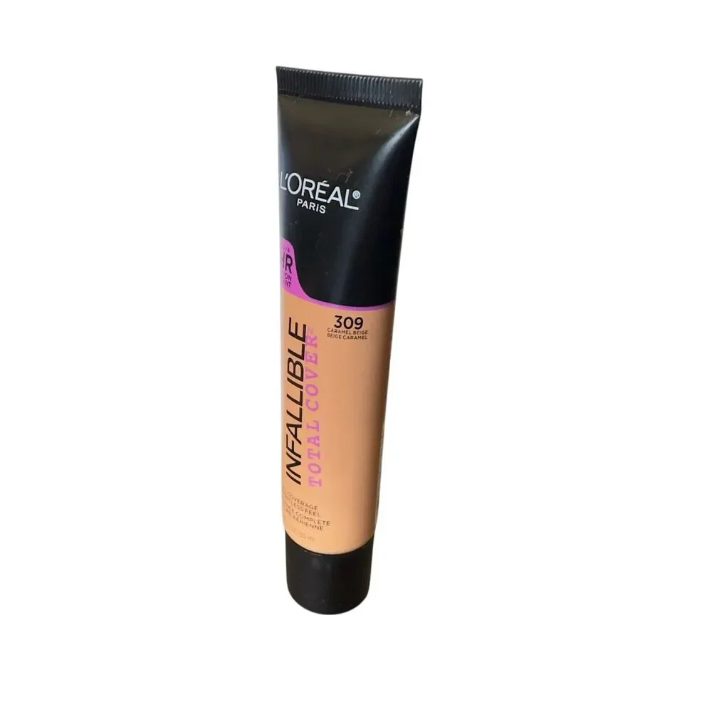 L'Oréal Infallible Total Cover Foundation 309 Caramel Beige 24hr Full Coverage
